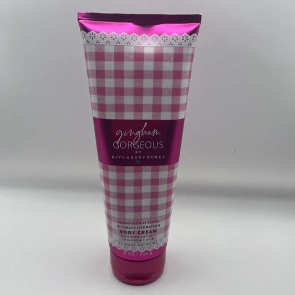 Bath Body Works Gingham Gorgeous Ultimate Hydration Body Cream 8 oz Pink